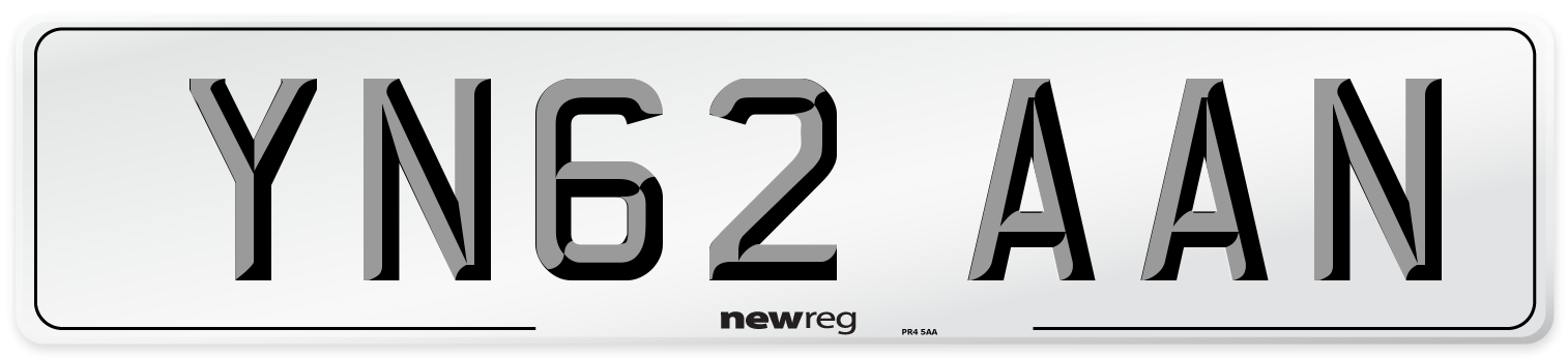 YN62 AAN Number Plate from New Reg